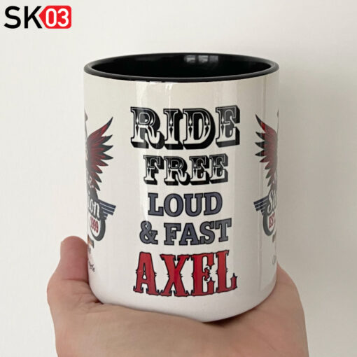 Tasse Motorrad mit individueller Personalisierung durch Name Wunschtext für Custom Bike Fahrer – Bild 6