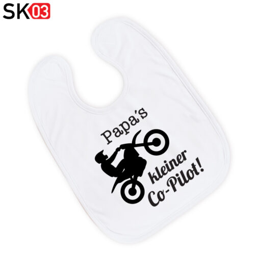 Alternative view of Geschenk Geburt Motorradfahrer Sprüche Lätzchen mit Babymotiv als Geschenk zur Taufe