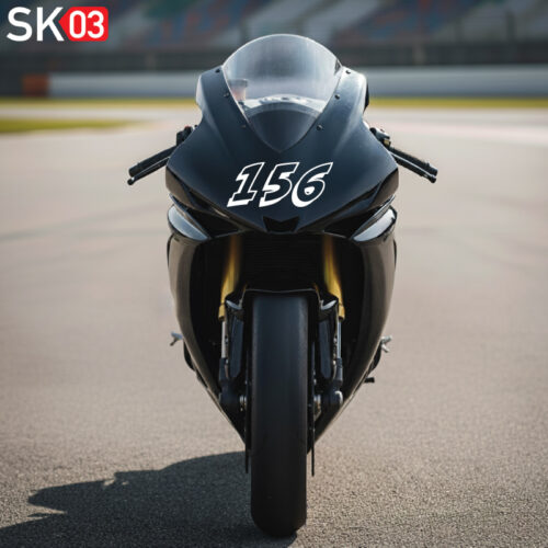 Alternative view of Startnummer Pitbike Motorrad Aufkleber Zahlen Ziffern Rennzahl Rennnummer