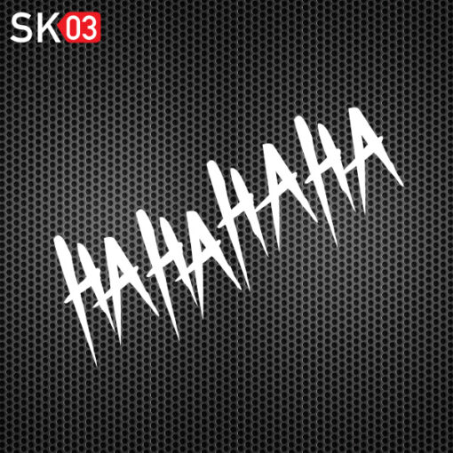 HAHAHAHA Aufkleber Motorrad Racing Fun Sticker Spruch Batman Joker Lachen