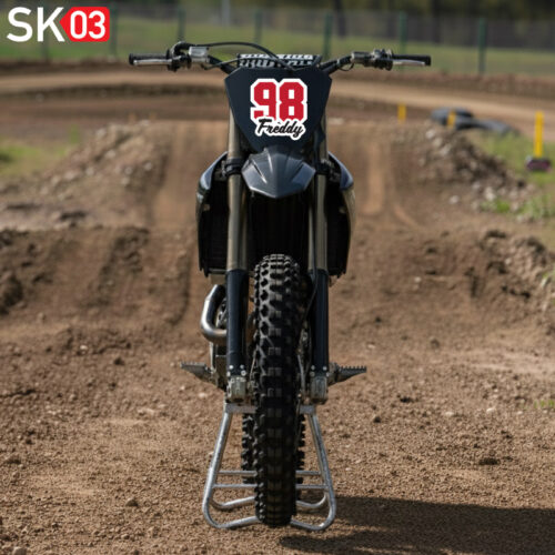 Alternative view of 2-stellige Startnummern dreifarbig mit Namen Aufkleber Zahlen Ziffern Rennzahl Rennnummer