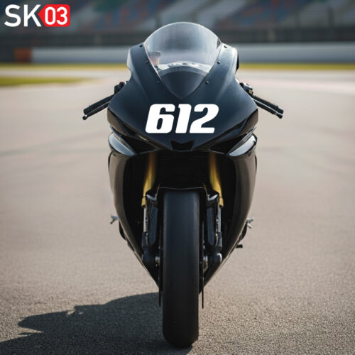 Alternative view of Startnummern Cafe Racer Aufkleber Zahlen Ziffern Rennzahl Rennnummer