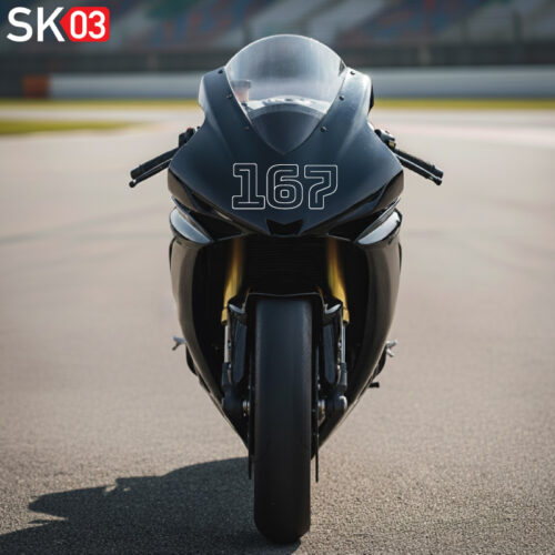 Alternative view of Motorrad Startnummer konfigurieren Aufkleber Zahlen Ziffern Rennzahl Rennnummer