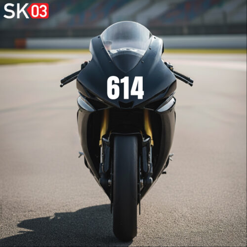 Alternative view of Startnummer Motocross Racing Ziffern Aufkleber Zahlen Rennzahl Rennnummer für Motorräder