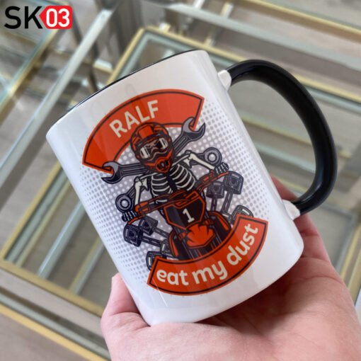 Tasse Motocross Motorrad Kaffeetasse mit Namen und Startnummer für Motorradfahrer personalisierte Geschenke – Bild 3