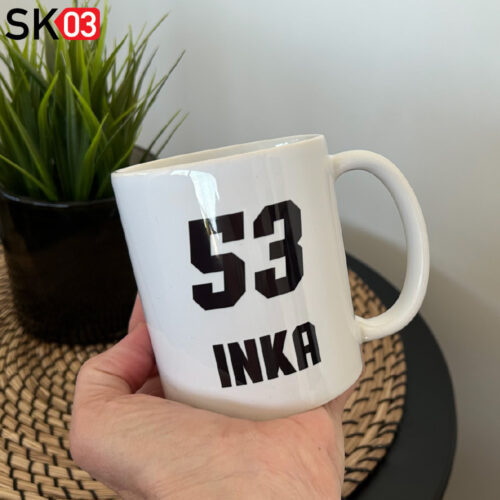 Alternative view of Tasse bedrucken Startnummer und individueller Name Wunschtext für Motorrad Fahrer Rennstrecke