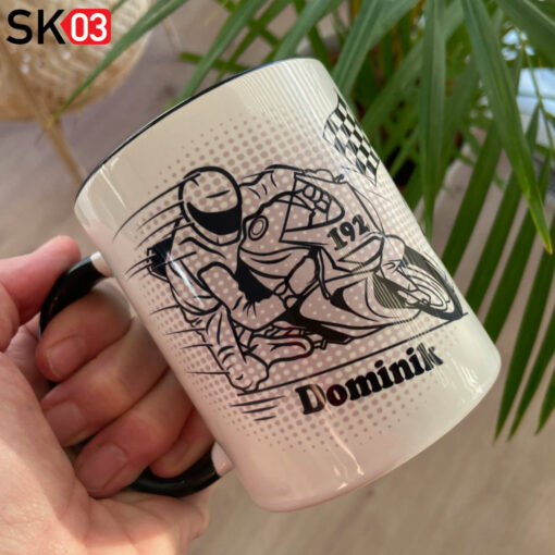 Motorrad Geschenkartikel Motorrad Tasse mit Namen und Startnummer für Motorradfahrer personalisierte Geschenke – Bild 7