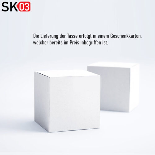 Bürotasse bedruckt mit Namen und Geschenkkarton für Biker Geschenke