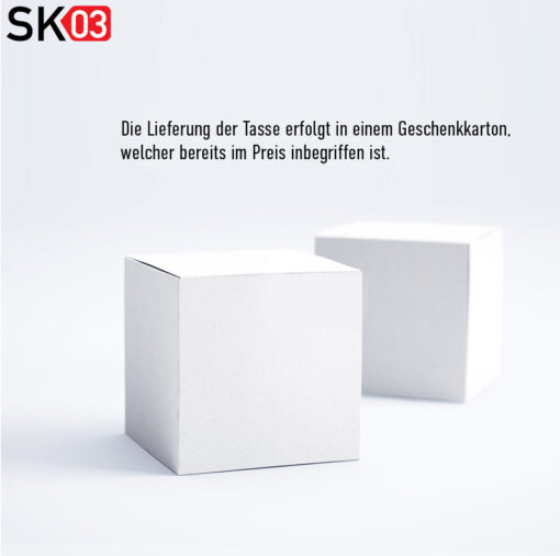 Bürotasse bedruckt mit Namen und Geschenkkarton für Biker Geschenke