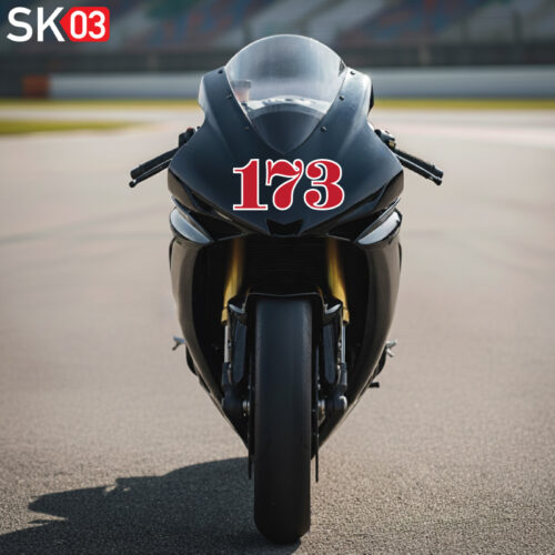 Alternative view of MX Startnummer 2 Farben zweifarbige Motorrad Zahlen Ziffern Rennzahl Rennnummer