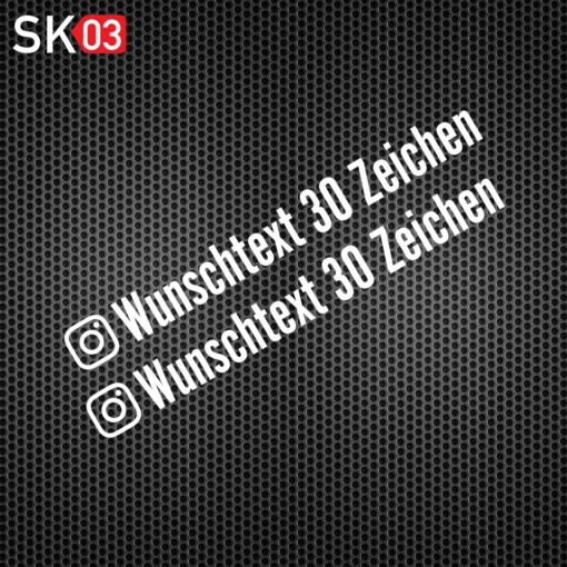 Aufkleber Instagram Name konfigurieren