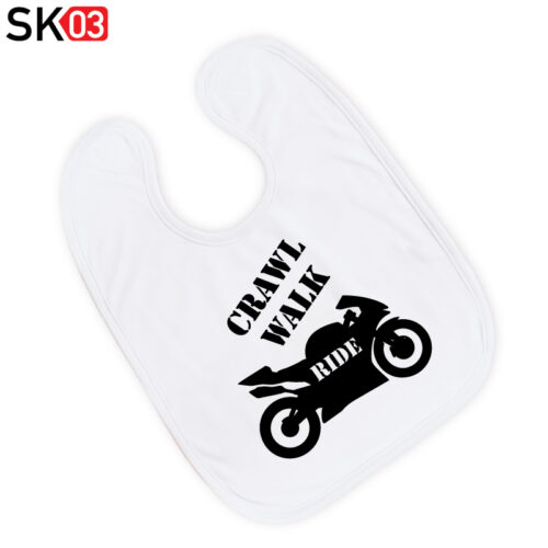 Alternative view of Baby Lätzchen Motorrad Crawl Walk Ride persönliches Biker Mottogeschenk zur Geburt und Taufe