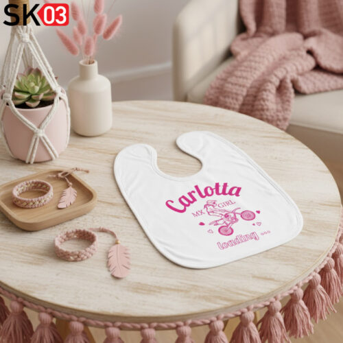 Alternative view of Geschenk Geburt Motorradfahrer personalisiertes Lätzchen mit Babynamen Geschenk zur Taufe