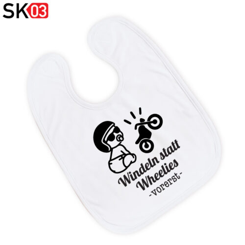 Alternative view of Babylätzchen mit Spruch für Jungen und Mädchen - individuelles Geschenk zur Geburt für Motocross-Fans