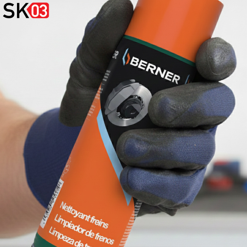 Bremsenreiniger Berner ® 500 ml Spray Reinigung und Entfettung für Motorrad Quad Auto