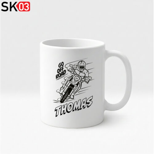 Alternative view of Tasse Motocross Motorrad Kaffeetasse mit Namen für Motorradfahrer personalisierte Geschenke