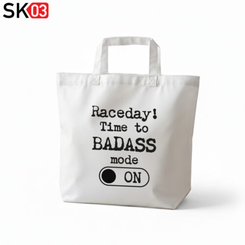 Alternative view of Geschenke Motorsport Badass Tasche bedruckt mit witzigem coolen Spruch Raceday! Time to Badass Mode on