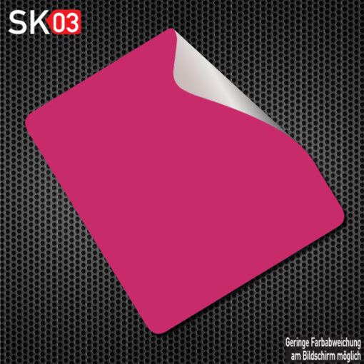 Selbstklebende Folie für eine Startnummerntafel Pink