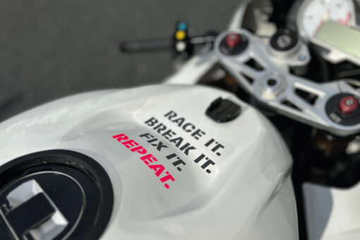 Aufkleber Race it break it fix it repeat