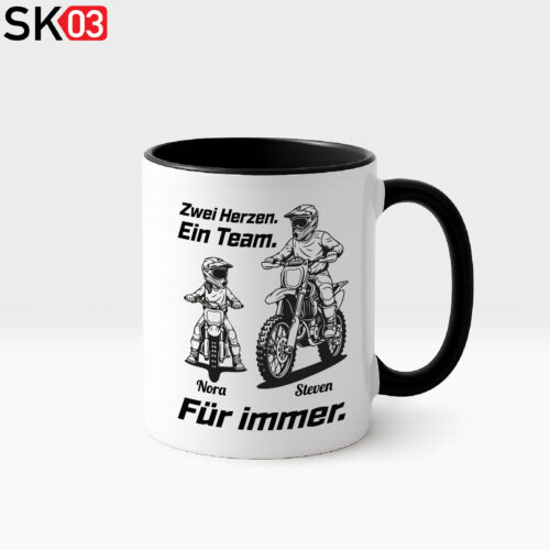 Alternative view of Geschenke Papa Tochter mit persönlichem Spruch Zwei Herzen. Ein Team. Für immer. Top Geschenkidee für die Ewigkeit