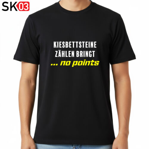 Motorrad T-Shirt Sprüche für Damen Herren Rennstrecke Kiesbettsteine zählen bringt … no points