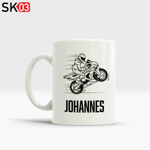 Tasse Motorradfahrer