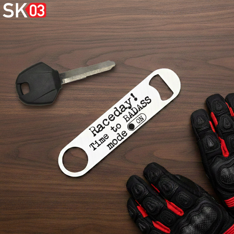 Geschenke Männer Motorsport Biker Flaschenöffner für Rennsport Verrückte Rennmaschine Motorsportwagen – Bild 3