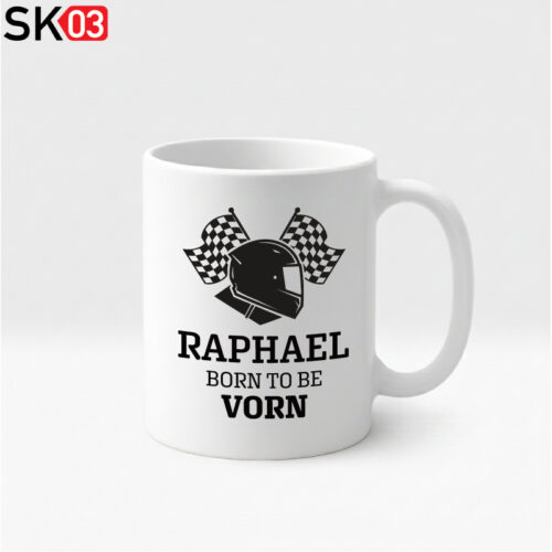 Alternative view of Geschenk Motorsportfahrer mit Spruch Born to be vorn für Rennfahrer die das Gewinnen von Pokale lieben