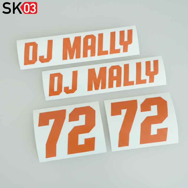 Helmaufkleber Name mit Startnummer Motorrad Zahlen Helmaufkleber in 25 Farben inkl. Neon Töne – Bild 4