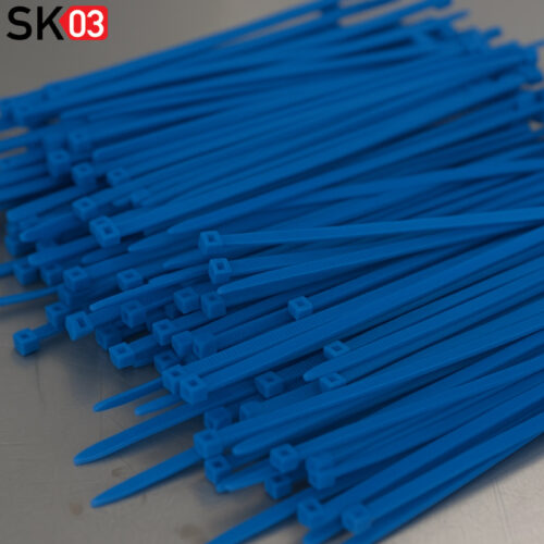 Blaue Kabelbinder 25 Stück zur Befestigung von Kabeln Teilen am Motorrad Rahmen für Rennstrecke Straßen Maschine