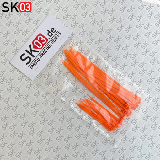 Kabelbinder Set orange in 2 verschiedenen Längen