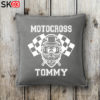 Motorrad Kissen mit Motocross Motiv und Namen bedruckt