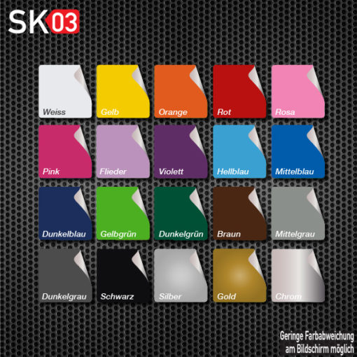 Übersicht der Motorrad Startnummern Farben auf www.SK03.de