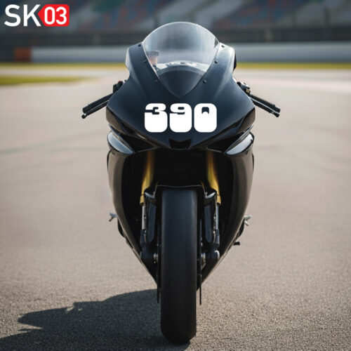 Startnummer Motorrad Retro Style auffallend