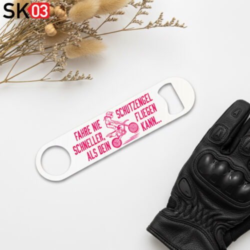 Personalisierte Geschenke Motocrossfahrerin und Schutzengelspruch