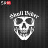 Skull Biker Aufkleber