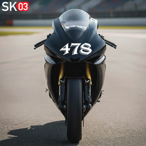 Alternative view of Retro Startnummer Motorrad Aufkleber Zahlen Ziffern Rennzahl Rennnummer