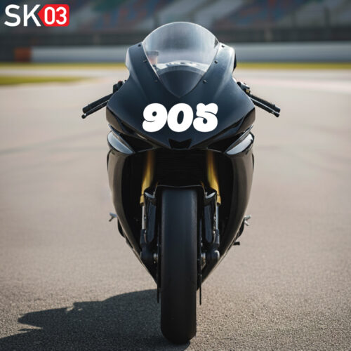 Startnummern Retro Style Motorrad Rennstrecke