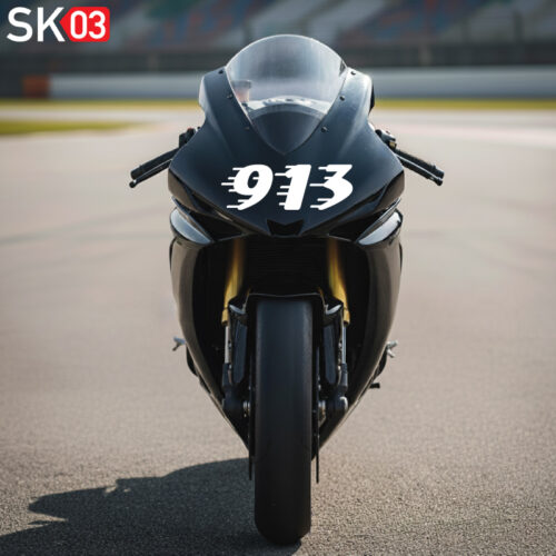 startnummer im Monsterdesign aufkleber