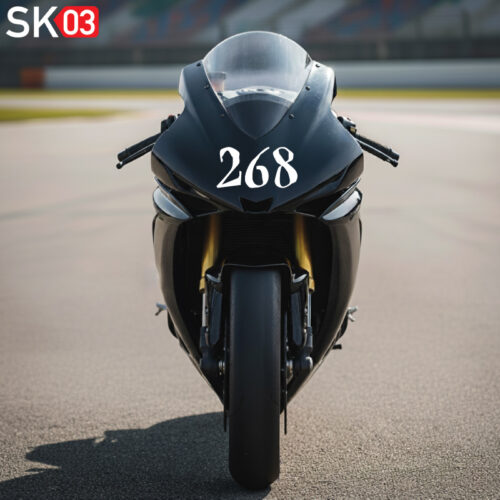 Alternative view of Startnummern Set Pitbike Aufkleber Zahlen Ziffern Rennzahl Rennnummer