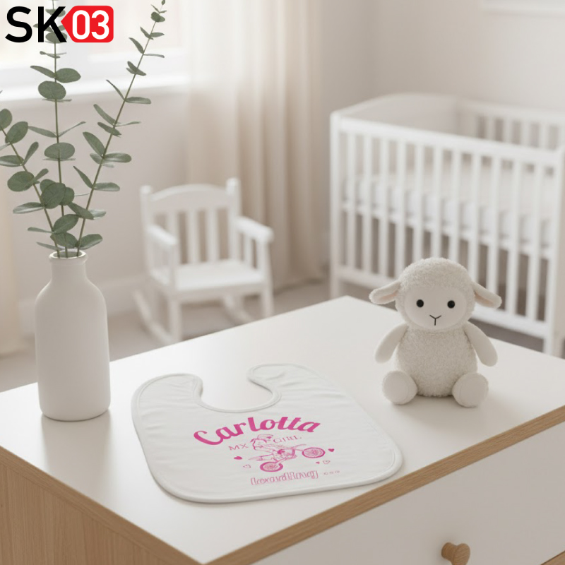 Geschenk Geburt Motorradfahrer personalisiertes Lätzchen mit Babynamen Geschenk zur Taufe – Bild 4