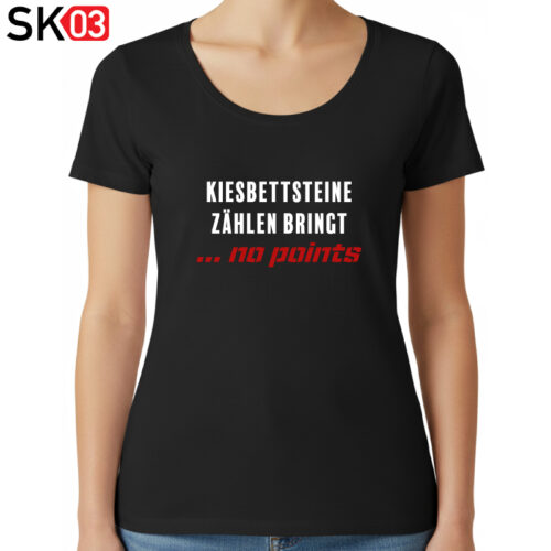 Alternative view of Motorrad T-Shirt Sprüche für Damen Herren Rennstrecke Kiesbettsteine zählen bringt … no points